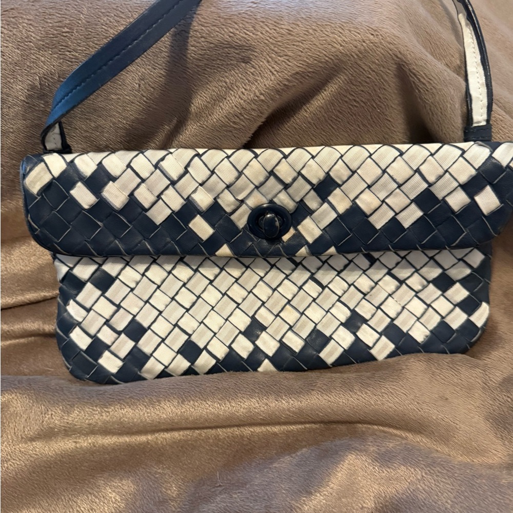Bottega Veneta Intrecciato Nylon and Napa Leather Turnlock Crossbody - Picture 13 of 14